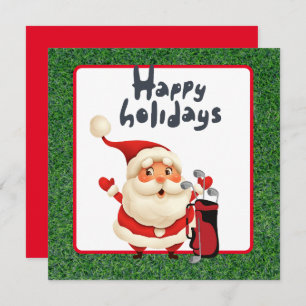 Golf Happy Holiday with Santa Claus Christmas