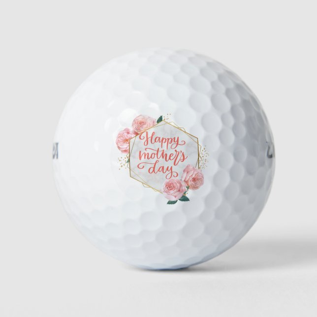 Golf happy Mother's Day golf mum Balls (Front)