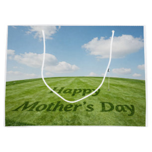 Golf Happy Mother's Day on golf course Large Gift Bag