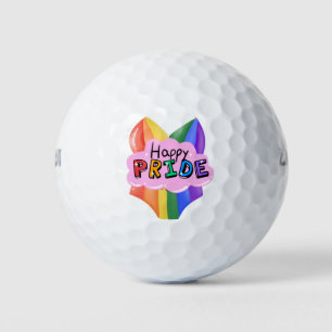Golf Happy Pride with Rainbow theme Golf Balls