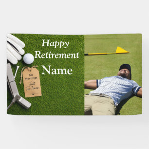 Golf happy retirement create your own banner