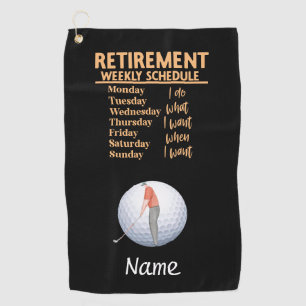 Golf Happy Retirement for Golfer Golf Towel