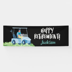 Golf happy retirement to golfer banner