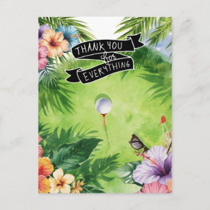 Golf Hawaii themed Flat Thank You Card