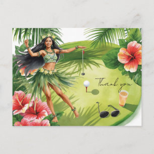 Golf Hawaii themed for Hawaiian Birthday Party Postcard