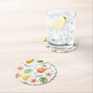 Golf Hawaii themed for Hawaiian Golfer Party Paper Coaster