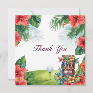 Golf Hawaii Themed Thank You Card 
