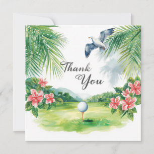 Golf Hawaii Themed Thank You Card