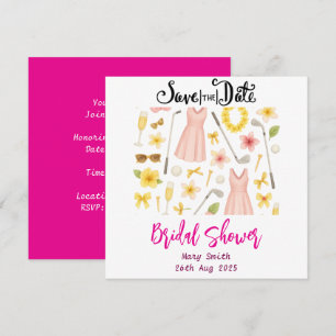 Golf Hawaiian themed Bridal Shower Bachelorette  Save The Date