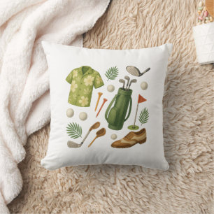 Golf Hawaiian themed Golfer Cushion