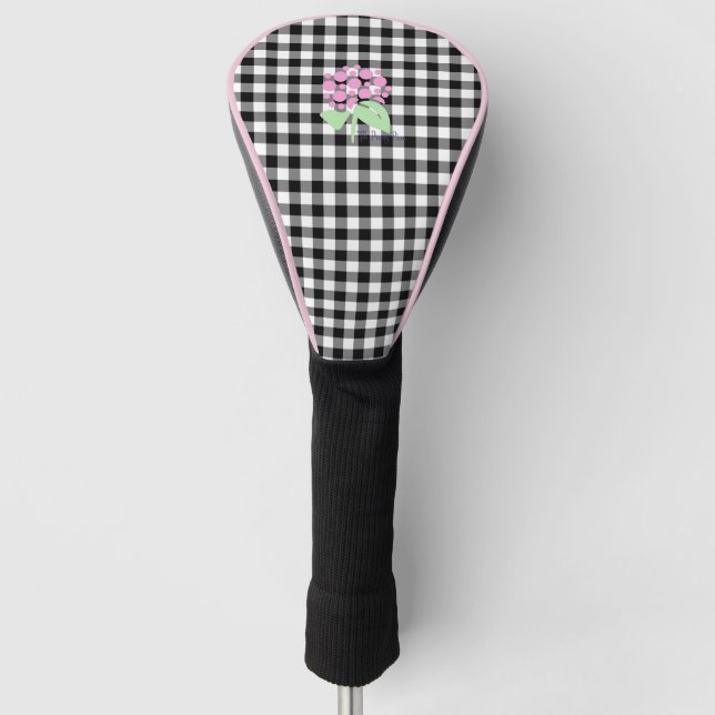 Golf Head Cover black gingham (Front)