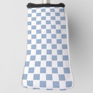 Golf Head Cover Blue & White Chequered Square