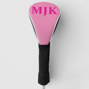 Golf Head Cover with Hot Pink Monogram