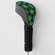 Golf Head Covers-shapes Of green on black