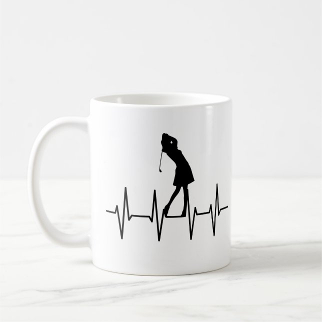 Golf Heartbeat Mug (Left)
