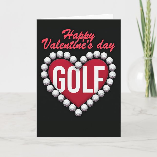 Golf Heartfelt Valentines Day Card (Front)