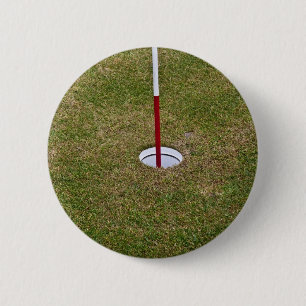 Golf hole 6 cm round badge