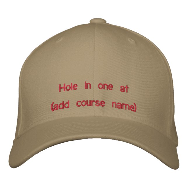 Golf Hole in One Cap (Front)