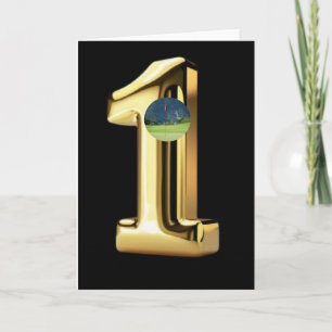 Golf. Hole in one. Card