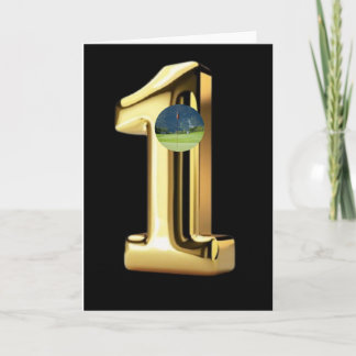 Golf. Hole in one. Card