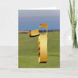 Golf. Hole in one. Card