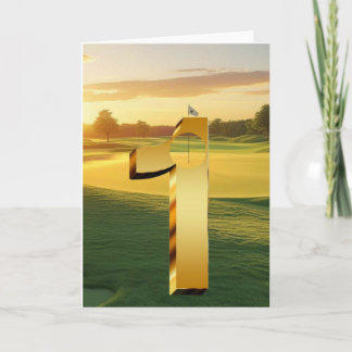 Golf. Hole in one. Card