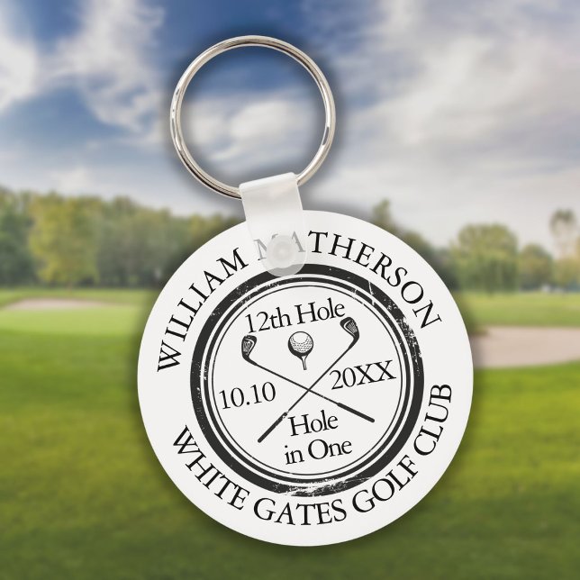 Golf Hole in One Classic Custom Key Ring (Creator Uploaded)