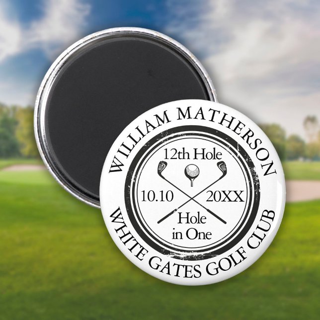 Golf Hole in One Classic Personalised Magnet (Creator Uploaded)