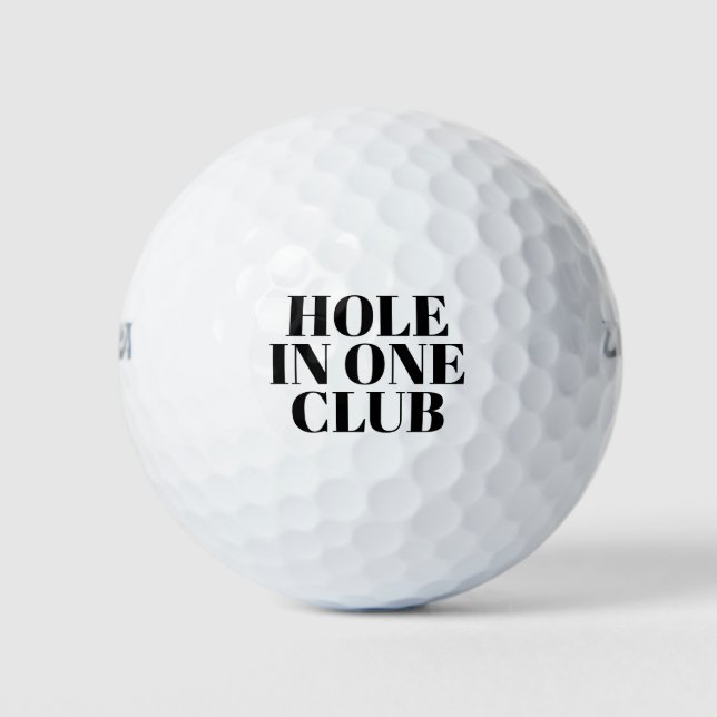 Golf Hole in One Club Golfers Golf Balls (Front)