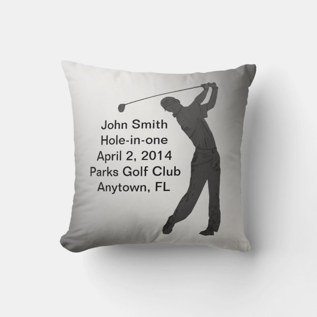 Golf Hole-in-one Commemoration Customisable Cushion (Front)