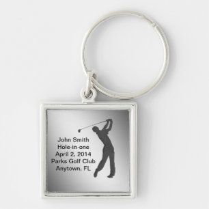 Golf Hole-in-one Commemoration Customisable Key Ring