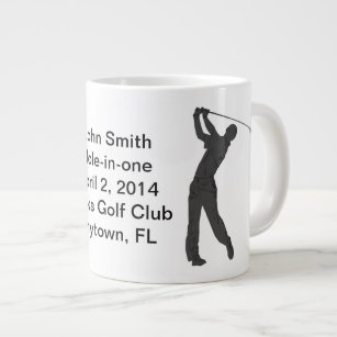 Golf Hole-in-one Commemoration Customisable Large Coffee Mug