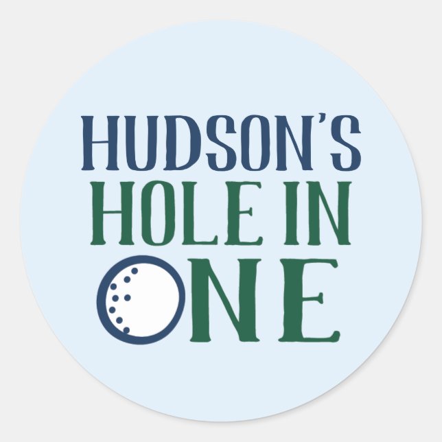 Golf Hole in One First Birthday Sticker (Front)