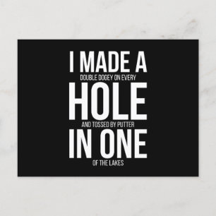 Golf Hole In One Golfer Gifts Postcard