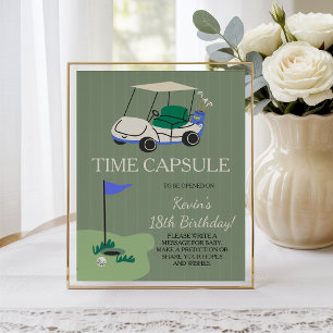 Golf Hole in ONE Time Capsule 8x10 Table Sign