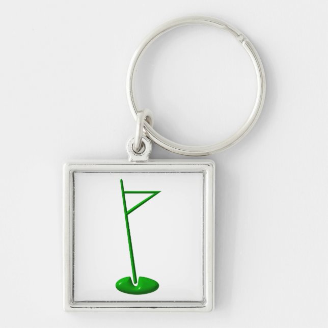 Golf Hole Marker Key Ring (Front)
