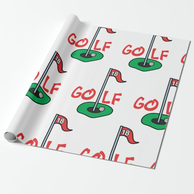 Golf Hole Wrapping Paper (Unrolled)