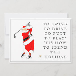 Golf Holiday Christmas Cards