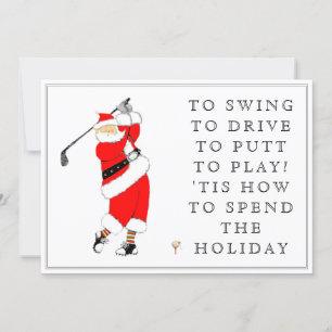 Golf Holiday Christmas Cards