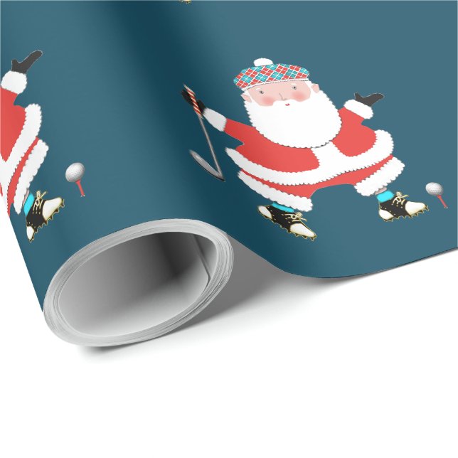 Golf Holiday Gift Wrapping Paper (Roll Corner)