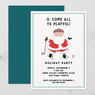 Golf Holiday Party Invitation