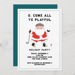 Golf Holiday Party Invitation