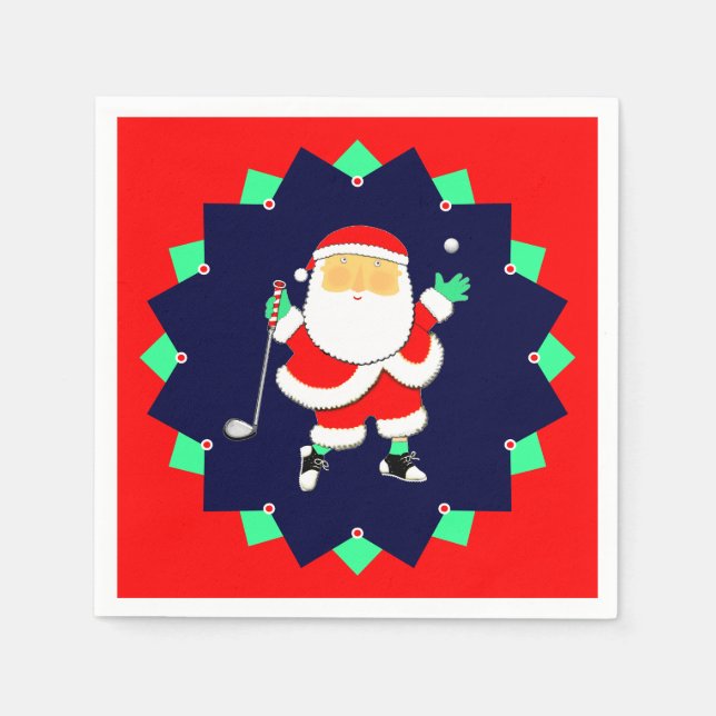 Golf Holiday Party Napkin (Front)