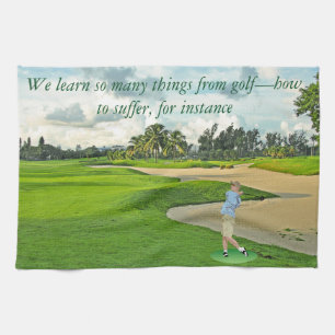 Golf—how to suffer tea towel