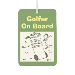 Golf - "How's My Driving?" Cartoon Car Air Freshener