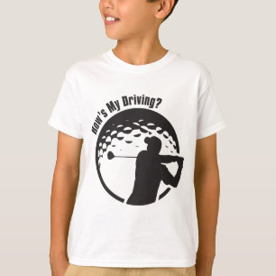 Golf How's My Driving Grandpa Dad Golfer T-Shirt
