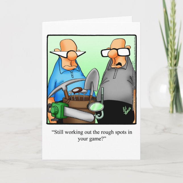 Golf Humour Birthday Greeting Card (Front)