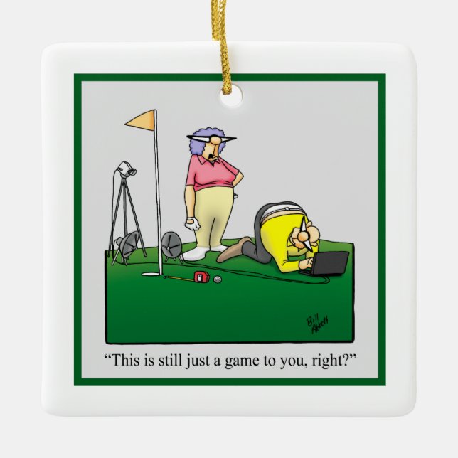 Golf Humour Christmas Ornament  (Front)