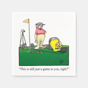 Golf Humour Cocktail Party Napkins