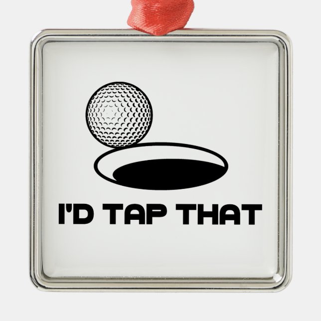 Golf I'd Tap That Metal Tree Decoration (Front)